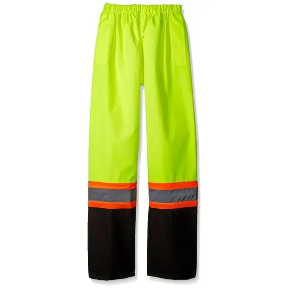 Sas Safety 690-1910 Rain Pants Class E Complaint with 2 inches Reflective Contrasting Trim - Xlrg