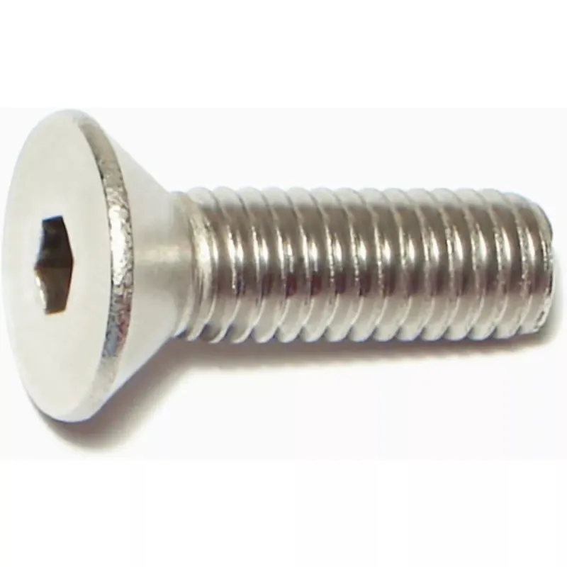 Midwest Fastener 72123 Cap Screw 3/8-16 Thread 1-1/4 in L Coarse Thread Flat Head Hex Socket Drive