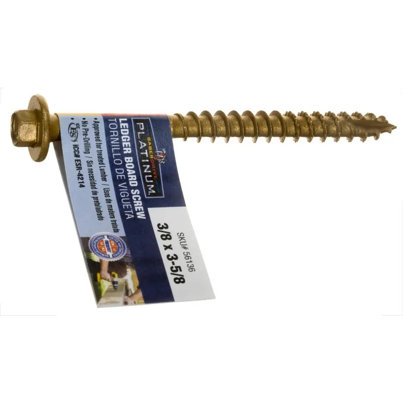 Midwest Fastener 56136 Ledger Board Screw 3/8 inches x 3-5/8 inches