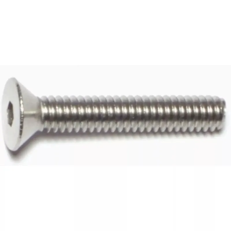 Midwest Fastener 72105 Cap Screw 1/4-20 Thread 1-1/2 in L Coarse Thread Flat Head Hex Socket Drive