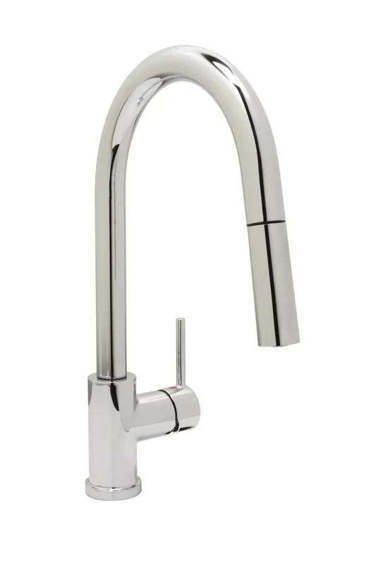 Huntington Brass K1960701-YU Euro Arc High Arc Dual Spray Pulldown Kitchen Faucet