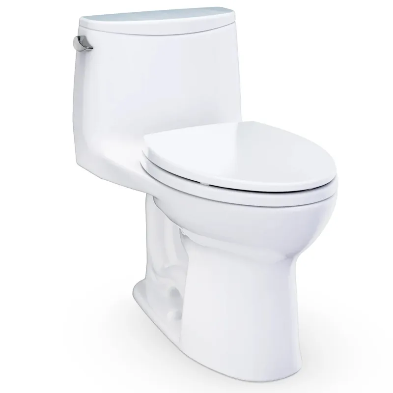 Toto MS608114CEFG#12 UltraMax One-Piece Elongated 1.28 GPF Universal Height Toilet with Seat