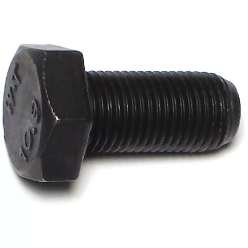 Midwest Fastener 73921 Class 10.9, M12-1.25 Hex Head Cap Screw, Plain Steel, 25 mm L, 4 PK