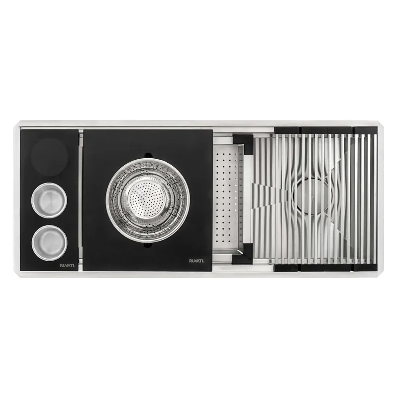 Ruvati RVH8335 Dual-Tier Nova Workstation 45-inch Kitchen Sink