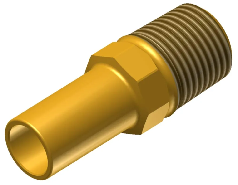 Elkhart 804-2 Apollo Xpress 1/2 feet' x 1/2 feet' Copper Press Male Street Adapter