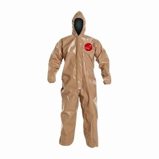 Dupont C3127TTN2X000600 Hooded Chemical Resistant Coveralls 2XL